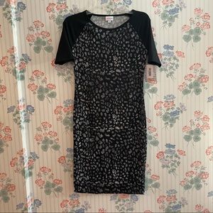 NWT black leopard dress